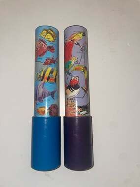 Vintage Gemini Nature Vision Kaleidoscope Lot of 2 Birds Fish PA USA